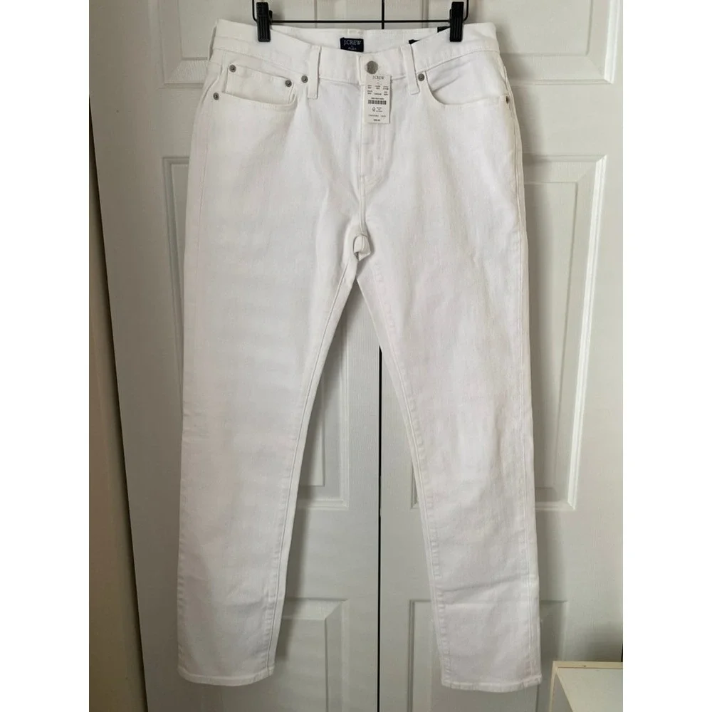 J. Crew Factory Slim Fit Flex White Denim Jeans Mens 32 x 34‎ AY186 Coastal Prep